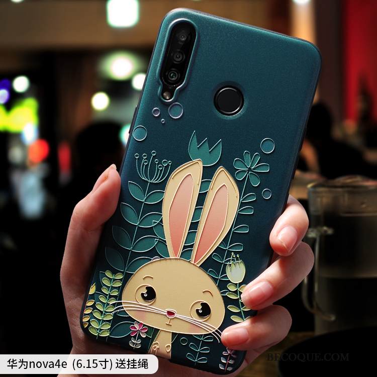 Kuori Huawei P30 Lite Suojaus Persoonallisuus Net Red, Kotelo Huawei P30 Lite Luova Vihreä Pesty Suede