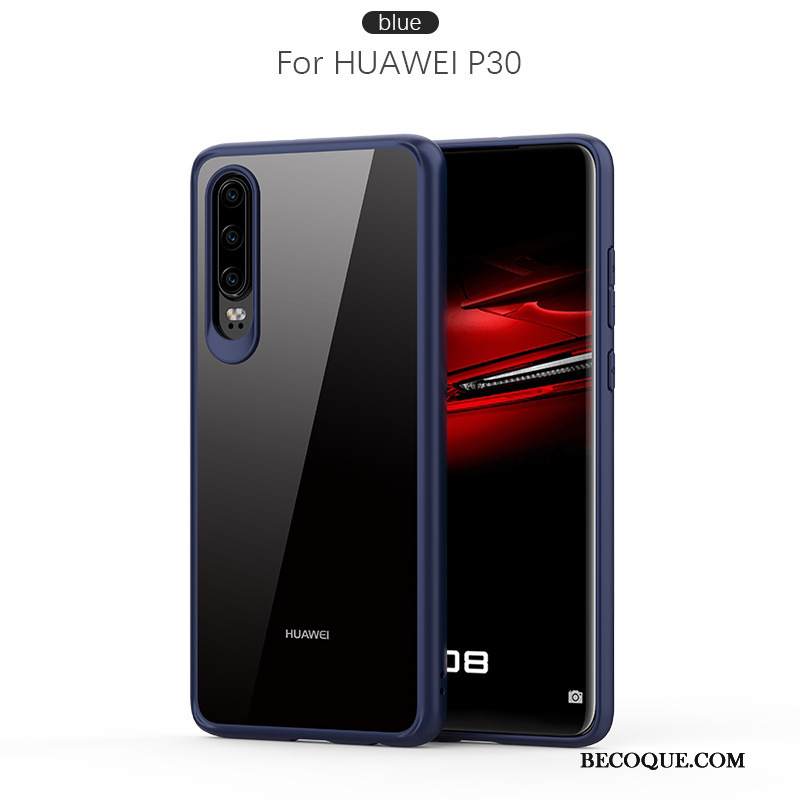 Kuori Huawei P30 Luova Murtumaton Sininen, Kotelo Huawei P30 Suojaus Läpinäkyvä Ultra