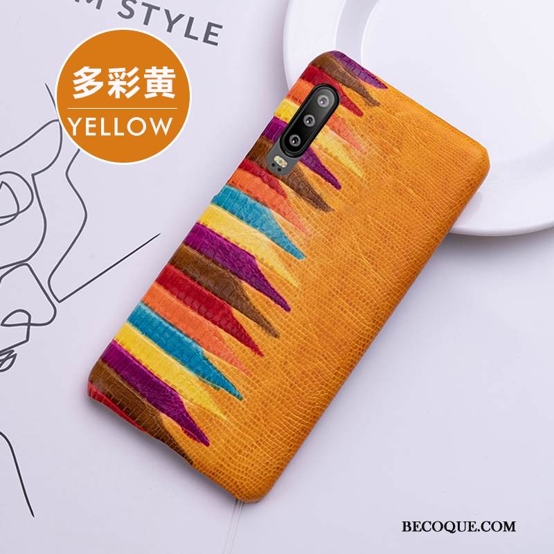 Kuori Huawei P30 Luova Tide-brändi Keltainen, Kotelo Huawei P30 Maalaus Kova Murtumaton