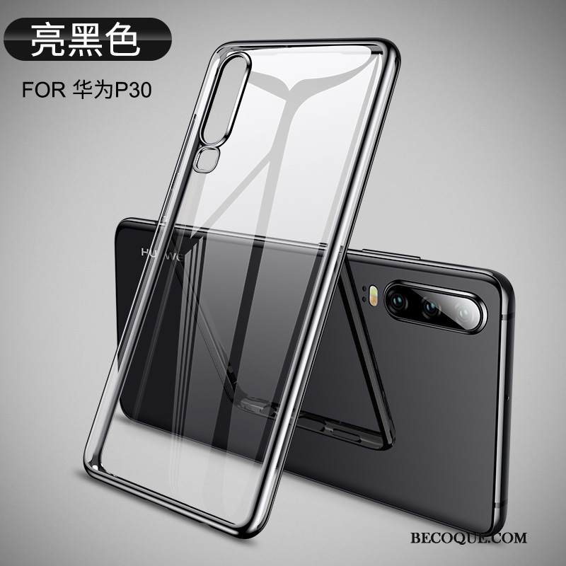 Kuori Huawei P30 Pehmeä Neste Puhelimen Kuoret Ohut, Kotelo Huawei P30 Silikoni Murtumaton Läpinäkyvä