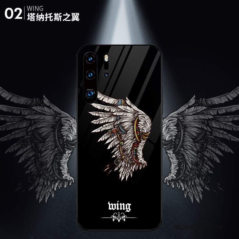 Kuori Huawei P30 Pro Laukut Lasi Ohut, Kotelo Huawei P30 Pro Luova Murtumaton Persoonallisuus