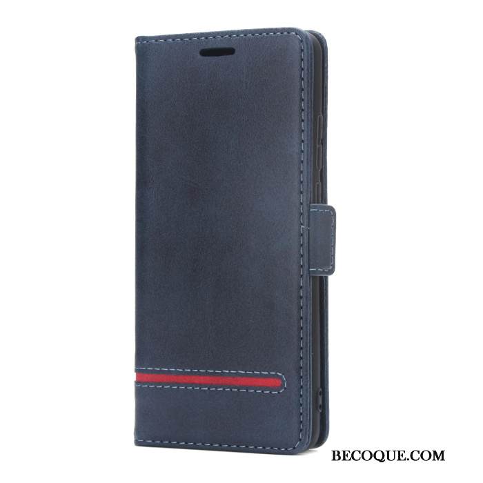 Kuori Huawei P30 Pro Laukut Murtumaton Liiketoiminta, Kotelo Huawei P30 Pro Nahka Liitos Sininen