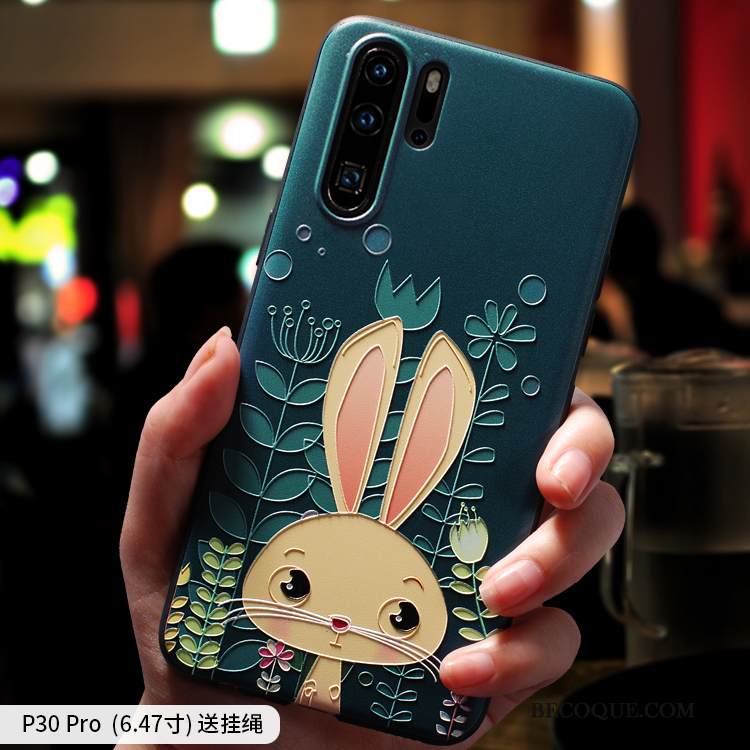 Kuori Huawei P30 Pro Luova Persoonallisuus Sininen, Kotelo Huawei P30 Pro Silikoni Pesty Suede Uusi