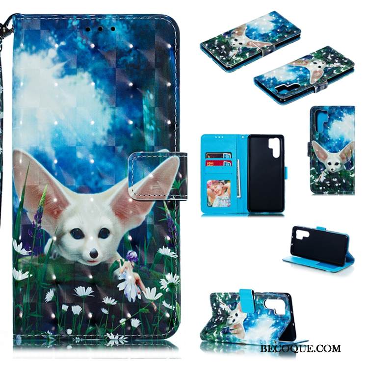 Kuori Huawei P30 Pro Nahka Kortti Murtumaton, Kotelo Huawei P30 Pro Luova Puhelimen Kuoret Musta