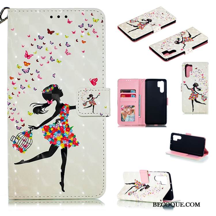 Kuori Huawei P30 Pro Nahka Kortti Murtumaton, Kotelo Huawei P30 Pro Luova Puhelimen Kuoret Musta