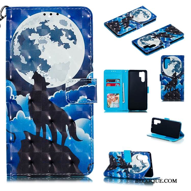 Kuori Huawei P30 Pro Nahka Kortti Murtumaton, Kotelo Huawei P30 Pro Luova Puhelimen Kuoret Musta