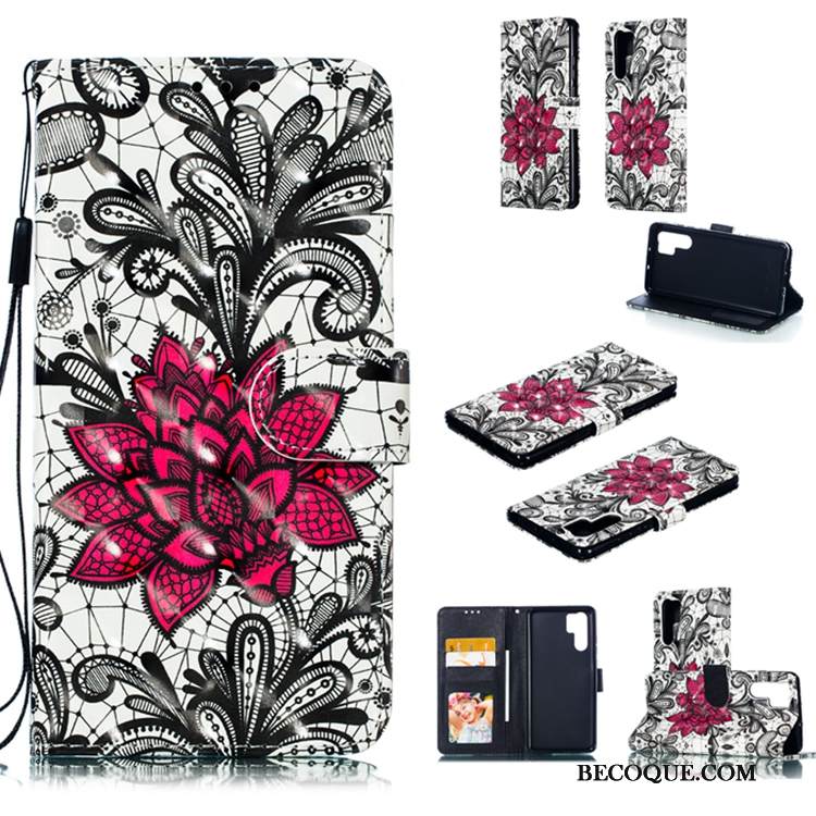 Kuori Huawei P30 Pro Nahka Puhelimen Kuoret Valkoinen, Kotelo Huawei P30 Pro Laukut Murtumaton