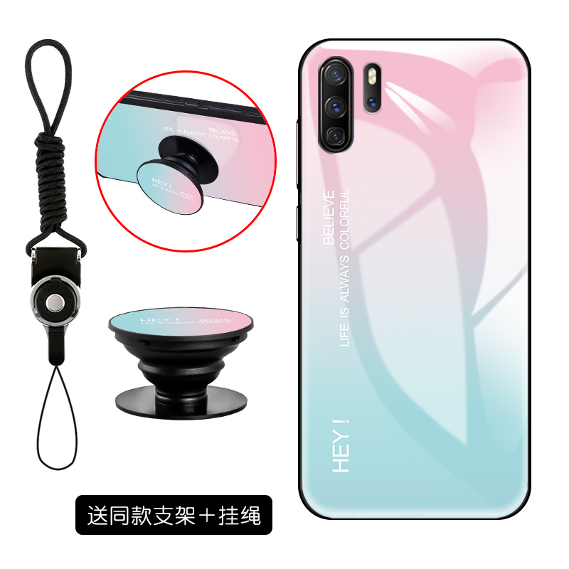 Kuori Huawei P30 Pro Pehmeä Neste Kaltevuus Peili, Kotelo Huawei P30 Pro Suojaus Lasi Yksinkertainen