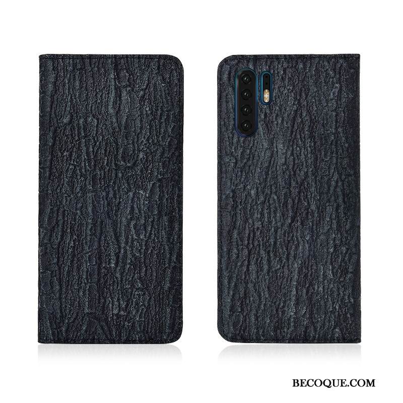 Kuori Huawei P30 Pro Pehmeä Neste Murtumaton Puhelimen Kuoret, Kotelo Huawei P30 Pro Suojaus Puu Sininen
