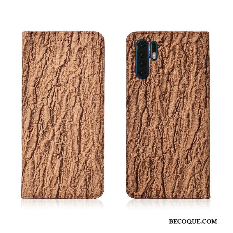 Kuori Huawei P30 Pro Pehmeä Neste Murtumaton Puhelimen Kuoret, Kotelo Huawei P30 Pro Suojaus Puu Sininen