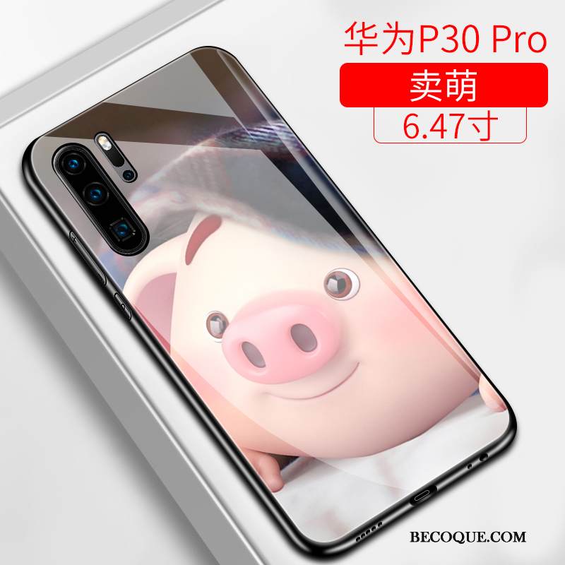 Kuori Huawei P30 Pro Silikoni Kova Trendi, Kotelo Huawei P30 Pro Suojaus Lasi Ihana