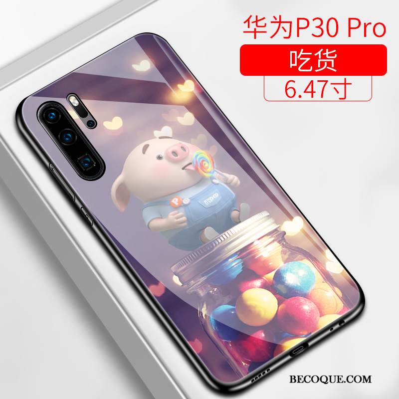 Kuori Huawei P30 Pro Silikoni Kova Trendi, Kotelo Huawei P30 Pro Suojaus Lasi Ihana