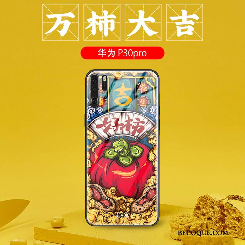 Kuori Huawei P30 Pro Silikoni Murtumaton Lasi, Kotelo Huawei P30 Pro Laukut Puhelimen Kuoret Persoonallisuus