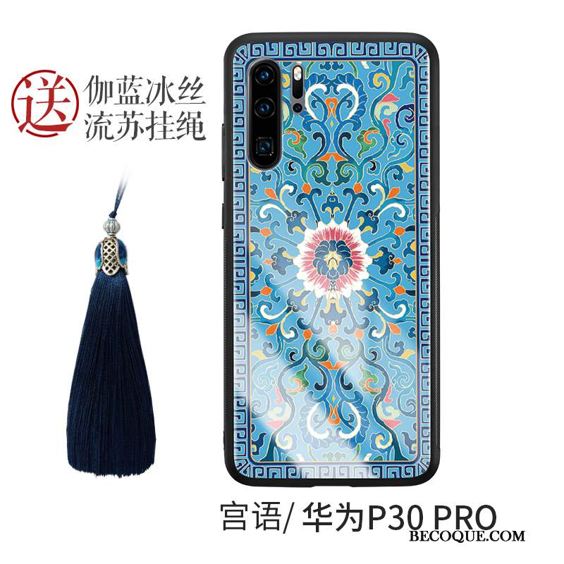 Kuori Huawei P30 Pro Silikoni Murtumaton Punainen, Kotelo Huawei P30 Pro Laukut Lasi Puhelimen Kuoret