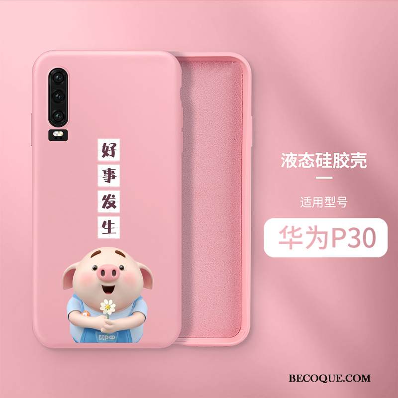 Kuori Huawei P30 Sarjakuva Kiinteä Väri Murtumaton, Kotelo Huawei P30 Laukut Ohut Net Red