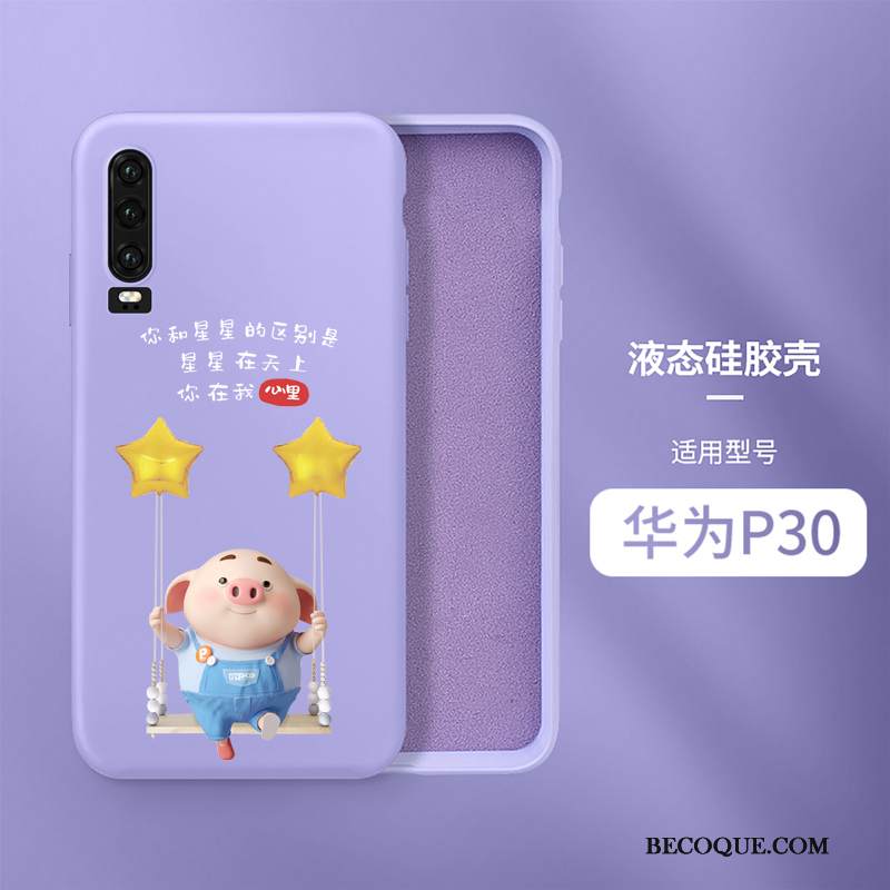 Kuori Huawei P30 Sarjakuva Kiinteä Väri Murtumaton, Kotelo Huawei P30 Laukut Ohut Net Red