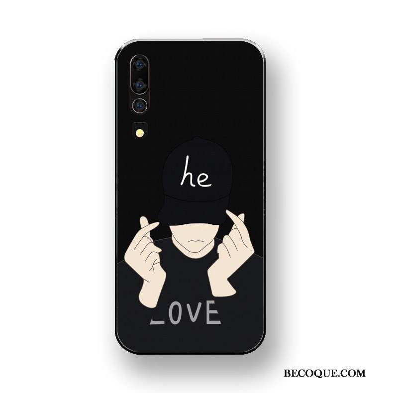 Kuori Huawei P30 Suojaus Musta Puhelimen Kuoret, Kotelo Huawei P30 Pehmeä Neste