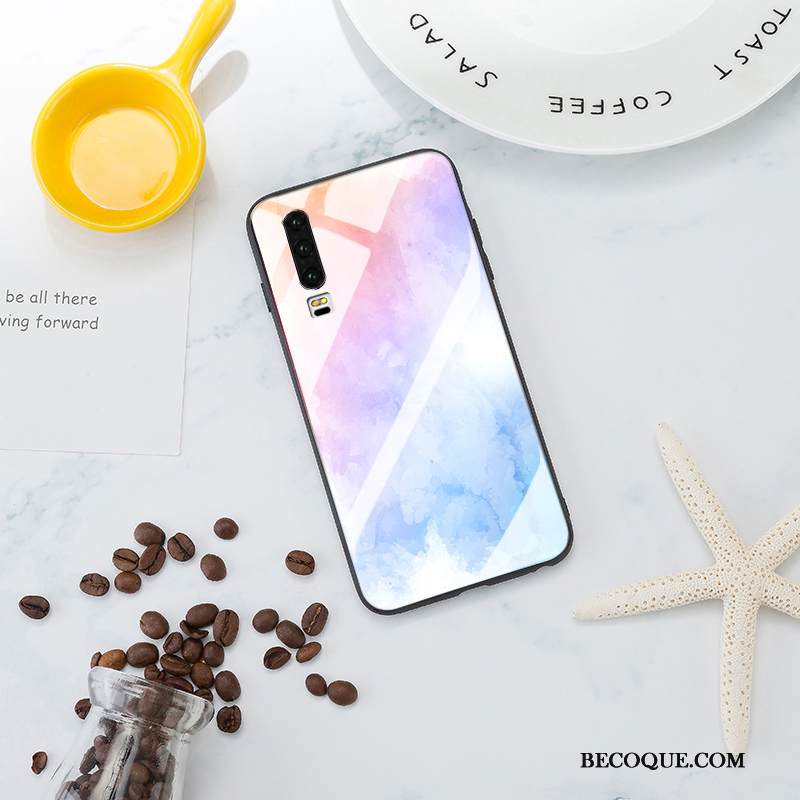 Kuori Huawei P30 Suojaus Net Red Punainen, Kotelo Huawei P30 Laukut Jauhe Persoonallisuus