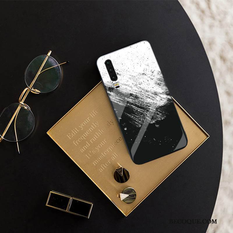 Kuori Huawei P30 Suojaus Net Red Punainen, Kotelo Huawei P30 Laukut Jauhe Persoonallisuus