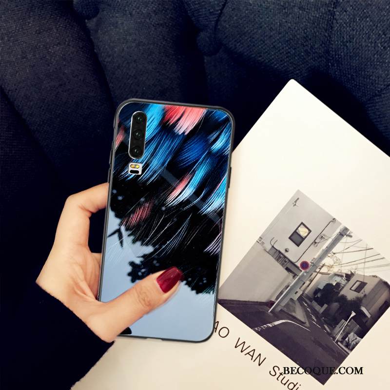 Kuori Huawei P30 Suojaus Net Red Punainen, Kotelo Huawei P30 Laukut Jauhe Persoonallisuus