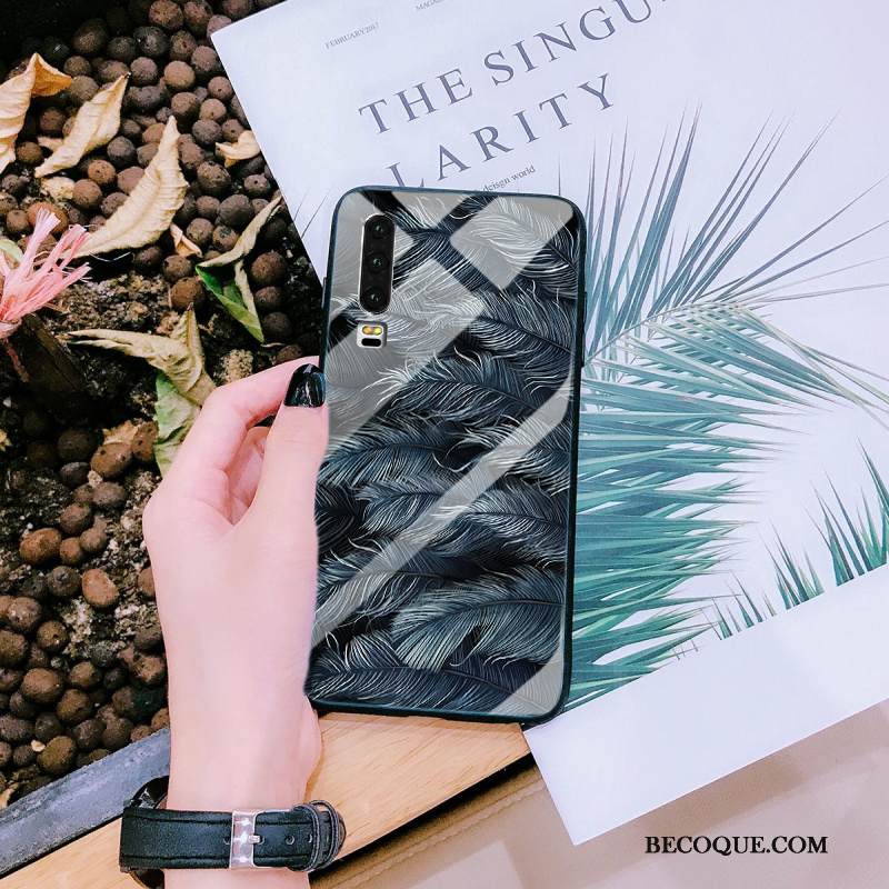 Kuori Huawei P30 Suojaus Net Red Punainen, Kotelo Huawei P30 Laukut Jauhe Persoonallisuus