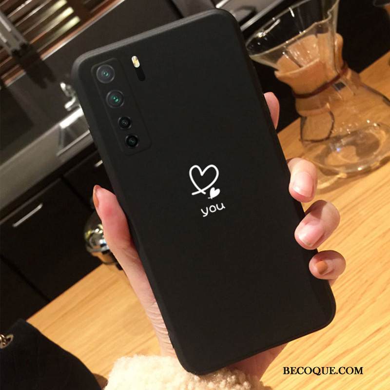Kuori Huawei P40 Lite 5g Pehmeä Neste Musta Rakastunut, Kotelo Huawei P40 Lite 5g Laukut Puhelimen Kuoret Murtumaton