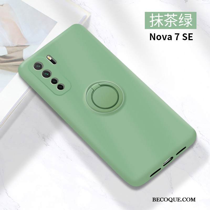 Kuori Huawei P40 Lite 5g Pehmeä Neste Vihreä Puhelimen Kuoret, Kotelo Huawei P40 Lite 5g Laukut Rengas Murtumaton