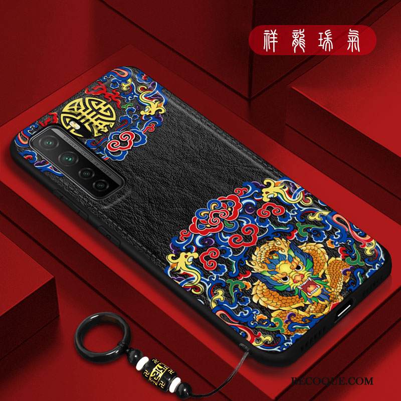 Kuori Huawei P40 Lite 5g Suojaus Persoonallisuus Valkoinen, Kotelo Huawei P40 Lite 5g Kohokuviointi Kiinalainen Tyyli Kukkakuvio