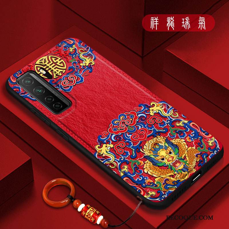 Kuori Huawei P40 Lite 5g Suojaus Persoonallisuus Valkoinen, Kotelo Huawei P40 Lite 5g Kohokuviointi Kiinalainen Tyyli Kukkakuvio