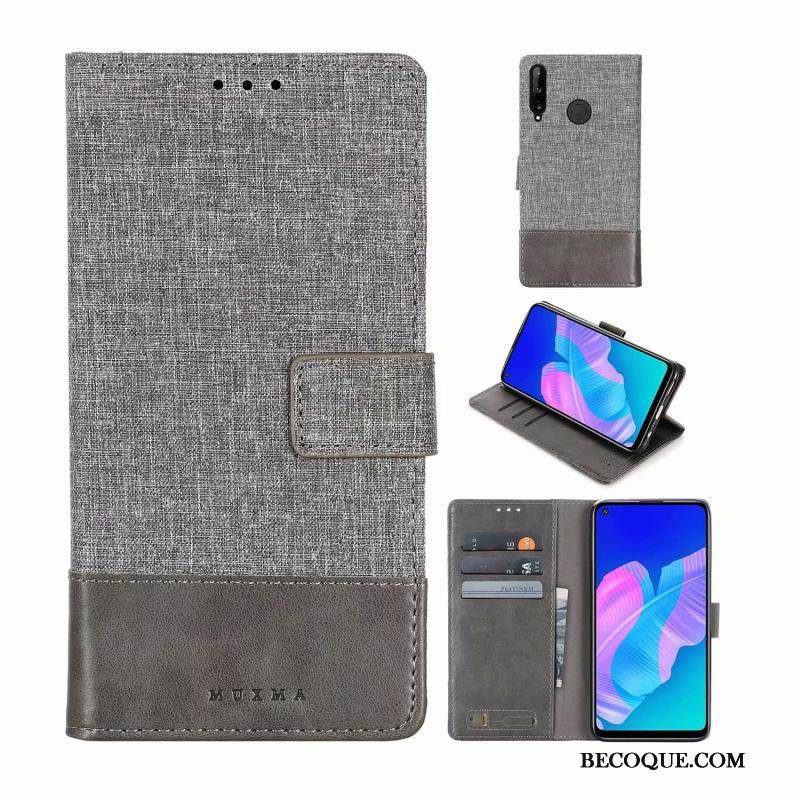 Kuori Huawei P40 Lite E Kuoret Casual Puhelimen Kuoret, Kotelo Huawei P40 Lite E Nahka Musta