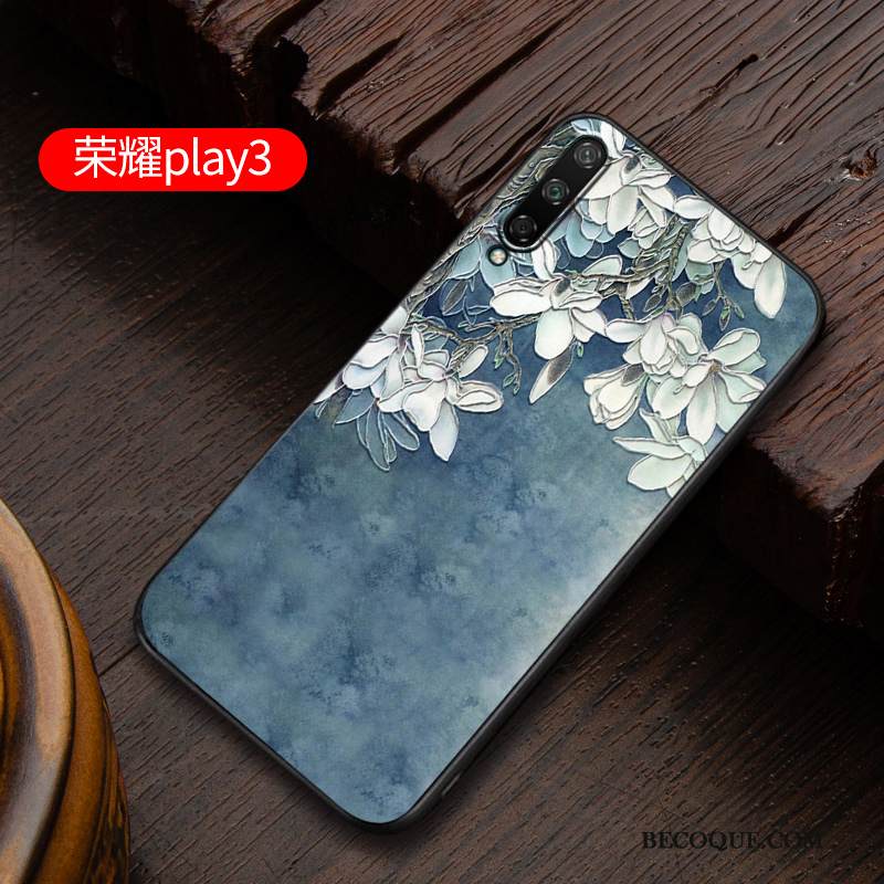 Kuori Huawei P40 Lite E Laukut Sininen Persoonallisuus, Kotelo Huawei P40 Lite E Pehmeä Neste Pesty Suede Trendi