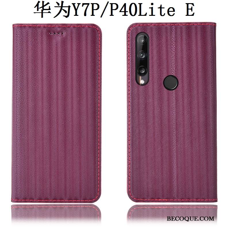 Kuori Huawei P40 Lite E Nahka Musta Puhelimen Kuoret, Kotelo Huawei P40 Lite E Suojaus Murtumaton Kaltevuus