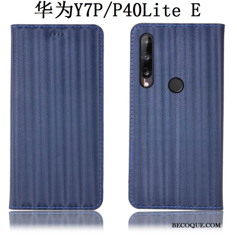 Kuori Huawei P40 Lite E Nahka Musta Puhelimen Kuoret, Kotelo Huawei P40 Lite E Suojaus Murtumaton Kaltevuus