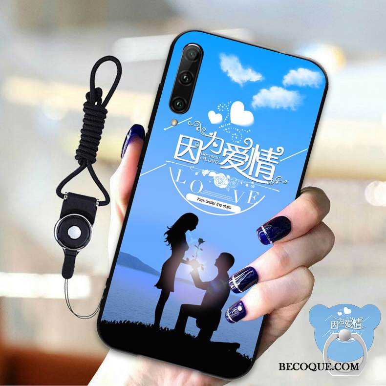 Kuori Huawei P40 Lite E Pehmeä Neste Silmukka Murtumaton, Kotelo Huawei P40 Lite E Suojaus Ripustettavat Koristeet Sininen