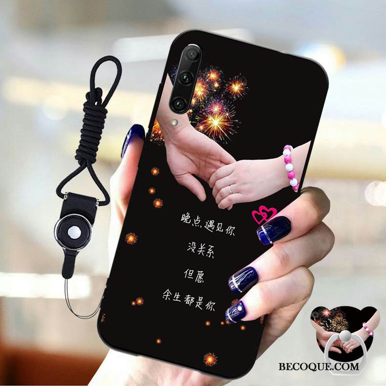 Kuori Huawei P40 Lite E Pehmeä Neste Silmukka Murtumaton, Kotelo Huawei P40 Lite E Suojaus Ripustettavat Koristeet Sininen
