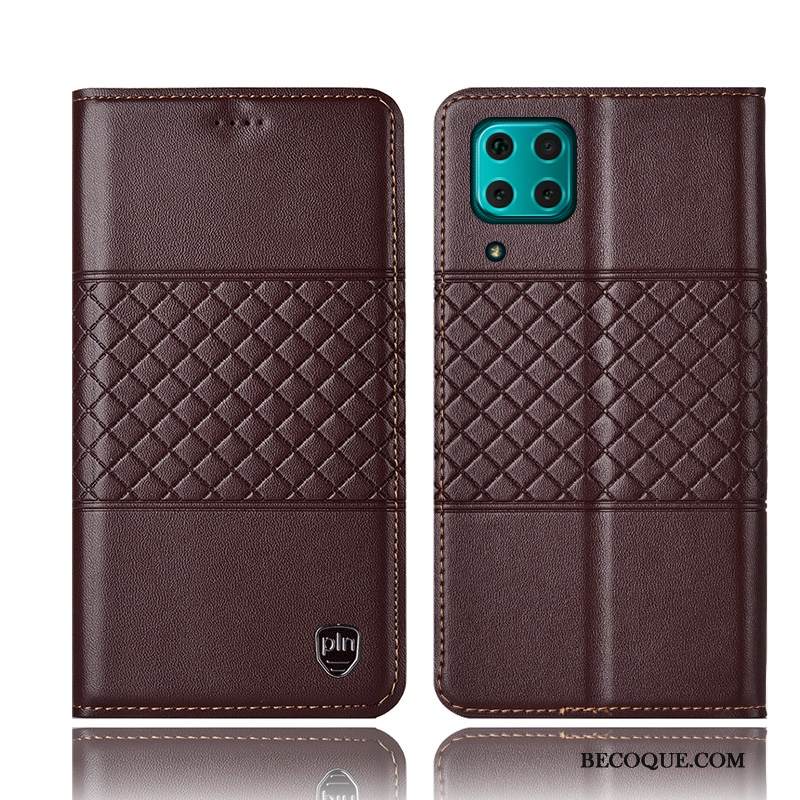 Kuori Huawei P40 Lite Kuoret Musta Murtumaton, Kotelo Huawei P40 Lite Nahka Puhelimen Kuoret