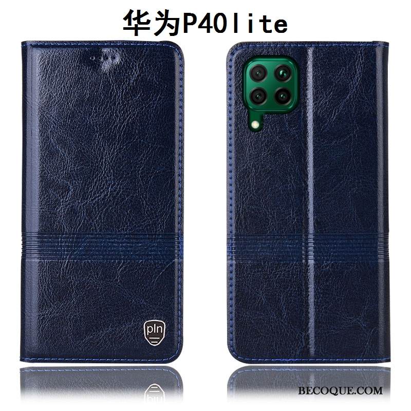Kuori Huawei P40 Lite Laukut Sininen Puhelimen Kuoret, Kotelo Huawei P40 Lite Suojaus Murtumaton