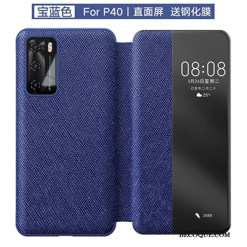 Kuori Huawei P40 Pro Kuoret Liiketoiminta Puhelimen Kuoret, Kotelo Huawei P40 Pro Nahka Murtumaton Ylellisyys