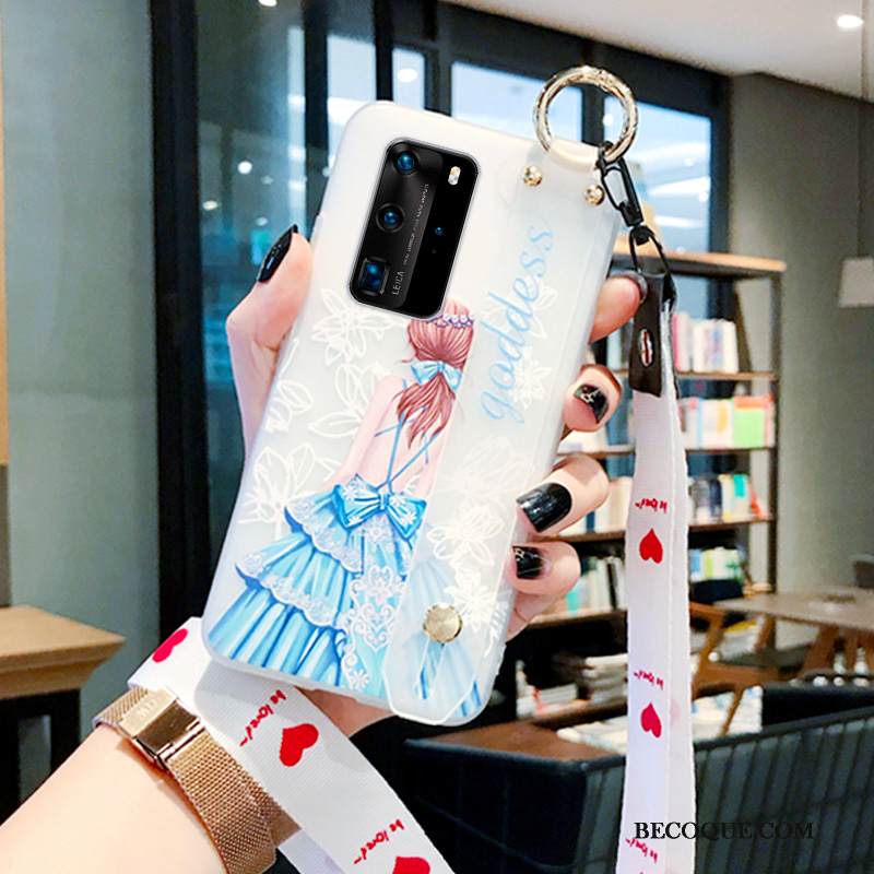 Kuori Huawei P40 Pro Laukut Net Red Kukka, Kotelo Huawei P40 Pro Suojaus Persoonallisuus Tide-brändi