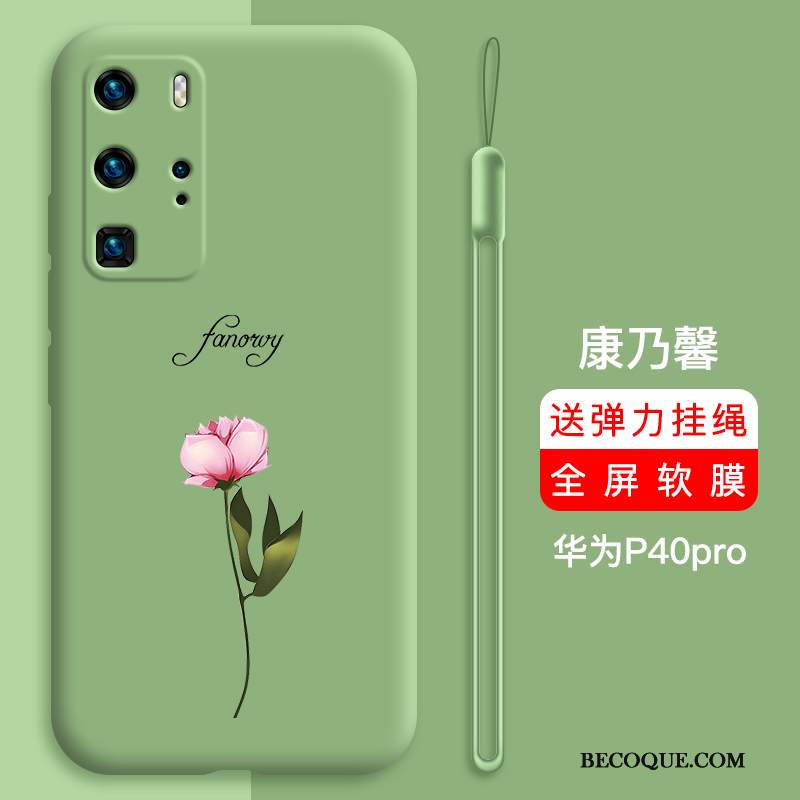 Kuori Huawei P40 Pro Luova Persoonallisuus Punainen, Kotelo Huawei P40 Pro Silikoni Puhelimen Kuoret Ihana