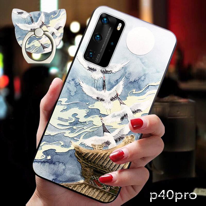 Kuori Huawei P40 Pro Luova Tide-brändi Murtumaton, Kotelo Huawei P40 Pro Vuosikerta Trendi Tuuli