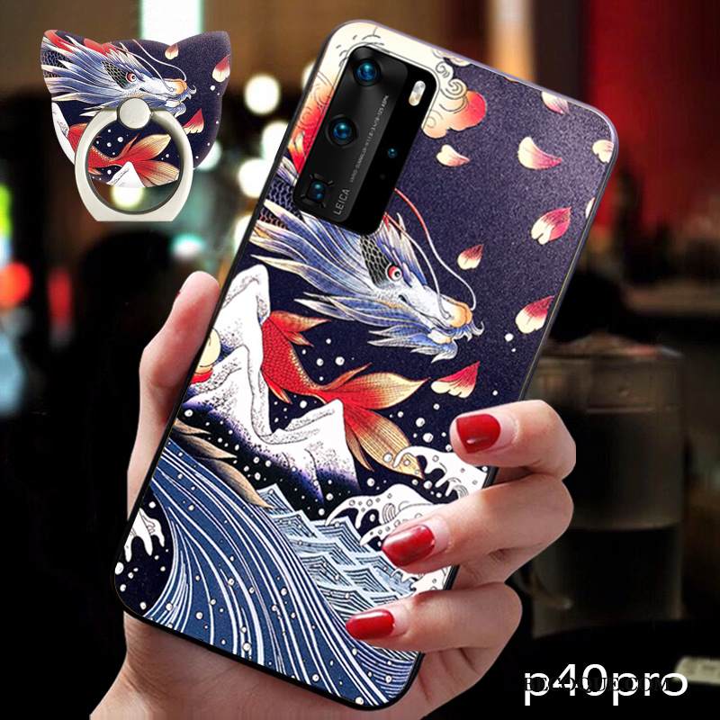Kuori Huawei P40 Pro Luova Tide-brändi Murtumaton, Kotelo Huawei P40 Pro Vuosikerta Trendi Tuuli