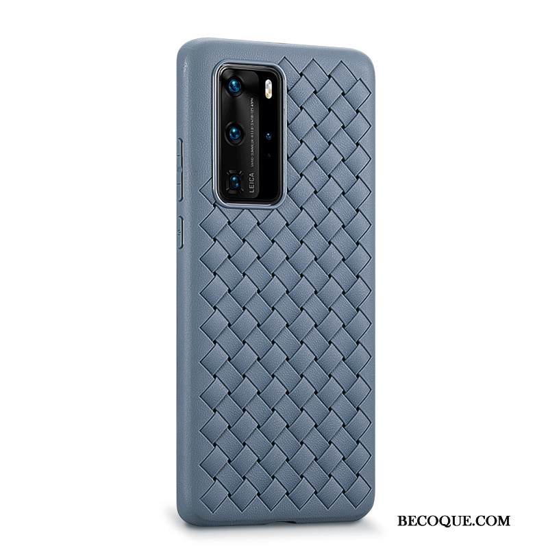 Kuori Huawei P40 Pro Nahka Persoonallisuus Kukkakuvio, Kotelo Huawei P40 Pro Pehmeä Neste Kudonta Puhelimen Kuoret