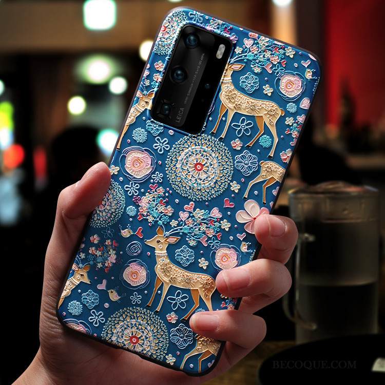 Kuori Huawei P40 Pro Silikoni Pesty Suede Persoonallisuus, Kotelo Huawei P40 Pro Luova Ihana Net Red