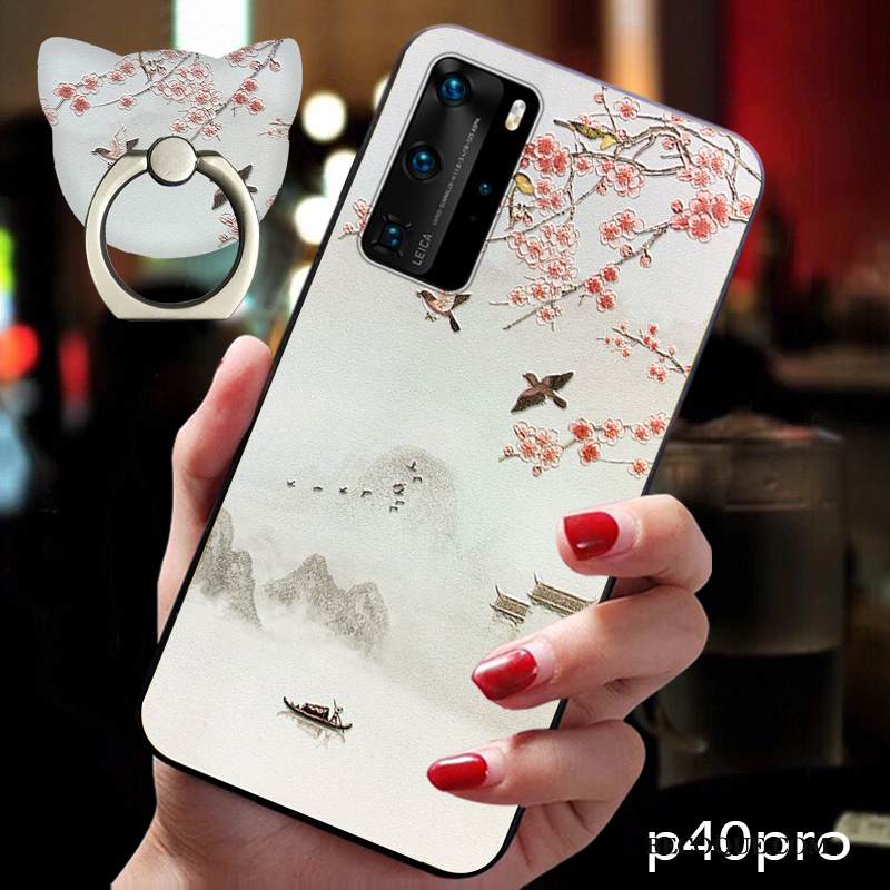 Kuori Huawei P40 Pro Silikoni Pesty Suede Trendi, Kotelo Huawei P40 Pro Suojaus Uusi Murtumaton