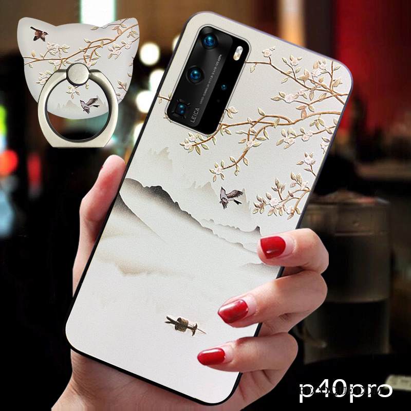 Kuori Huawei P40 Pro Silikoni Pesty Suede Trendi, Kotelo Huawei P40 Pro Suojaus Uusi Murtumaton