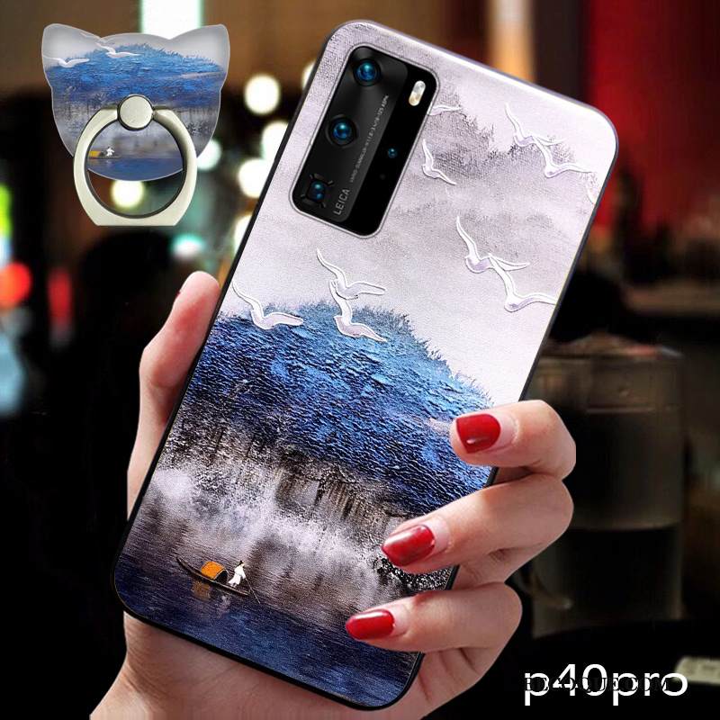 Kuori Huawei P40 Pro Suojaus Kiinalainen Tyyli Puhelimen Kuoret, Kotelo Huawei P40 Pro Laukut Net Red Tuuli