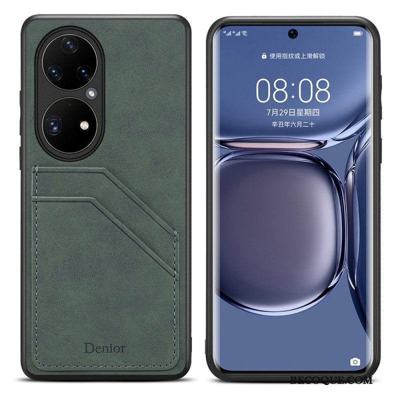 Kuori Huawei P50 Pro Denior Double Slot -korttikotelo