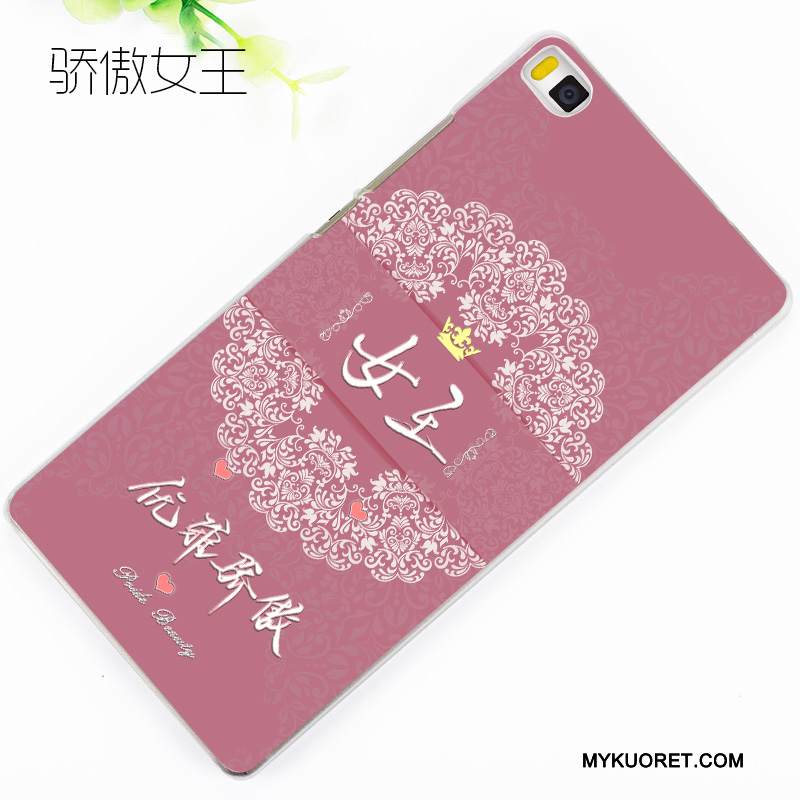 Kuori Huawei P8 Kohokuviointi Pesty Suede Kova, Kotelo Huawei P8 Suojaus Puhelimen Kuoret Korkea