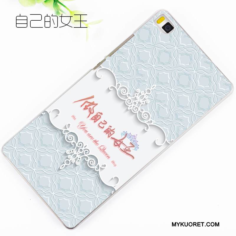 Kuori Huawei P8 Kohokuviointi Pesty Suede Kova, Kotelo Huawei P8 Suojaus Puhelimen Kuoret Korkea